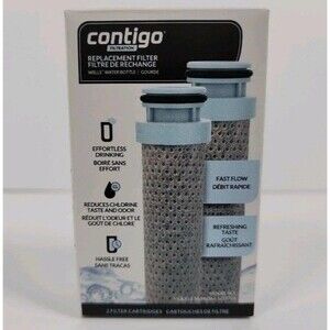 2 PACK Contigo Filtration Water Bottle Replacement Drink Filter Cartridge WELLS